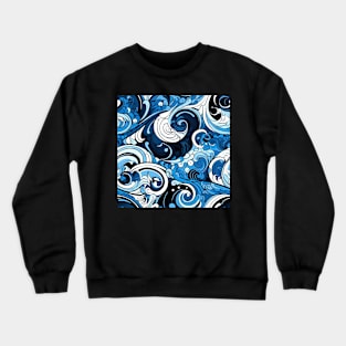 Abstract Swirls and Waves Effect illustration Crewneck Sweatshirt